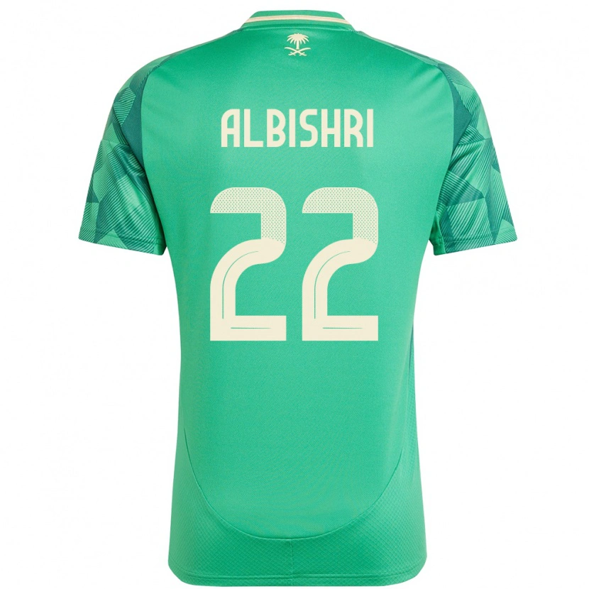 DanxenキッズサウジアラビアNawaf Albishri#22緑ホームシャツ24-26ジャージーユニフォーム