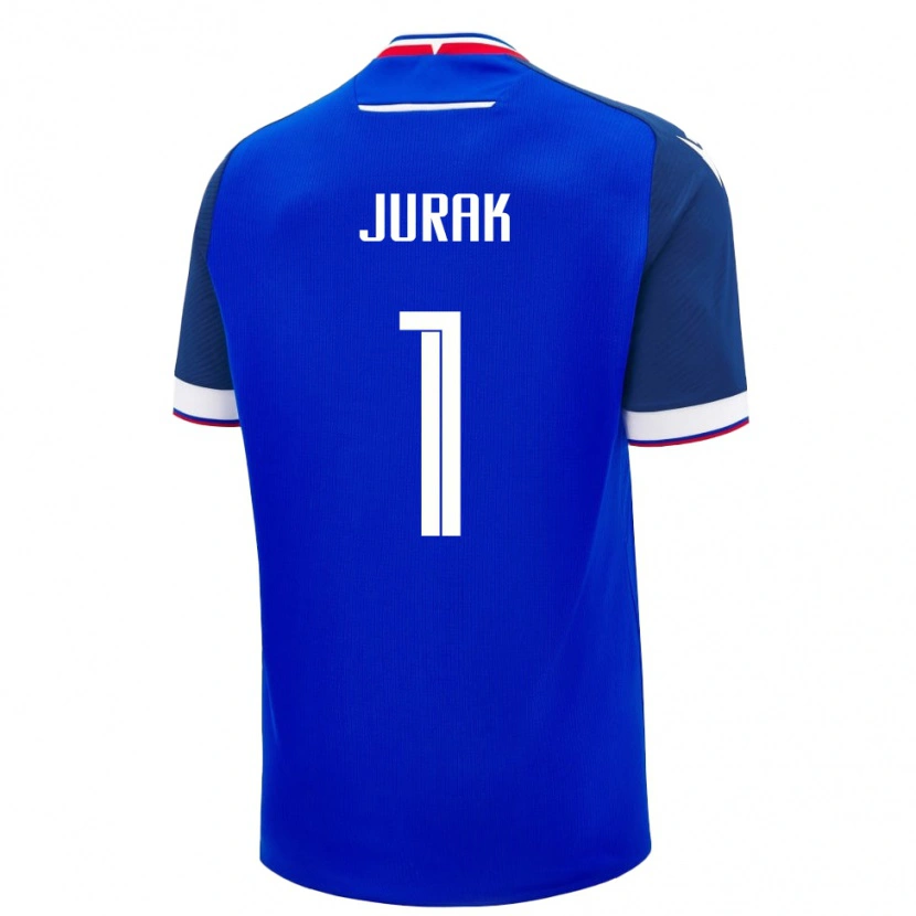 DanxenキッズスロバキアMarek Jurak#1青ホームシャツ24-26ジャージーユニフォーム