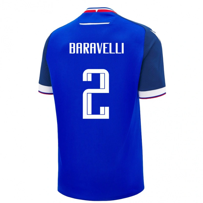 DanxenキッズスロバキアRocco Baravelli#2青ホームシャツ24-26ジャージーユニフォーム