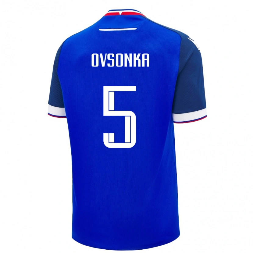 DanxenキッズスロバキアDavid Ovsonka#5青ホームシャツ24-26ジャージーユニフォーム