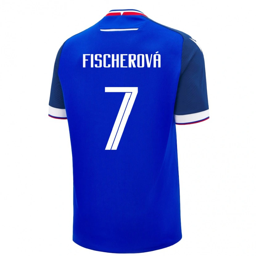 DanxenキッズスロバキアPatrícia Fischerová#7青ホームシャツ24-26ジャージーユニフォーム