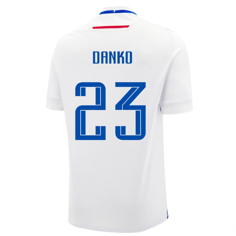 DanxenキッズスロバキアAdam Danko#23ホワイトアウェイシャツ24-26ジャージーユニフォーム