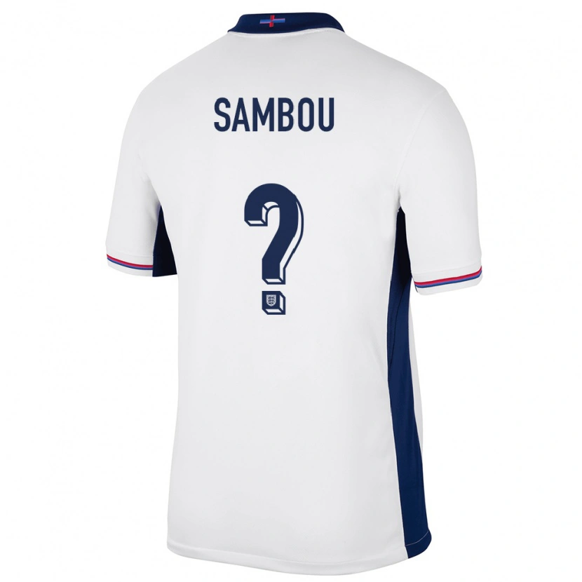 DanxenメンズイングランドGabriel Sambou#0白ホームシャツ24-26ジャージーユニフォーム