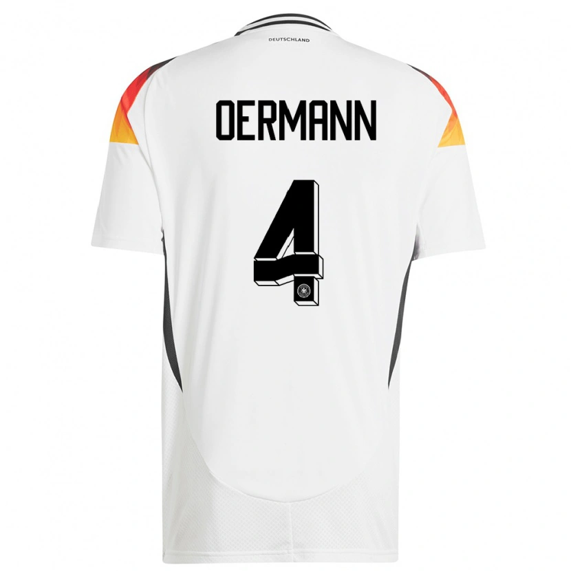 DanxenメンズドイツTim Oermann#4白ホームシャツ24-26ジャージーユニフォーム