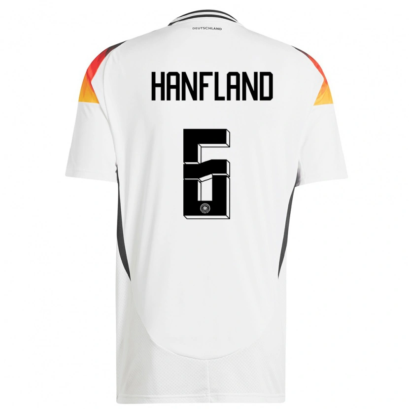 DanxenメンズドイツPaul Hanfland#6白ホームシャツ24-26ジャージーユニフォーム