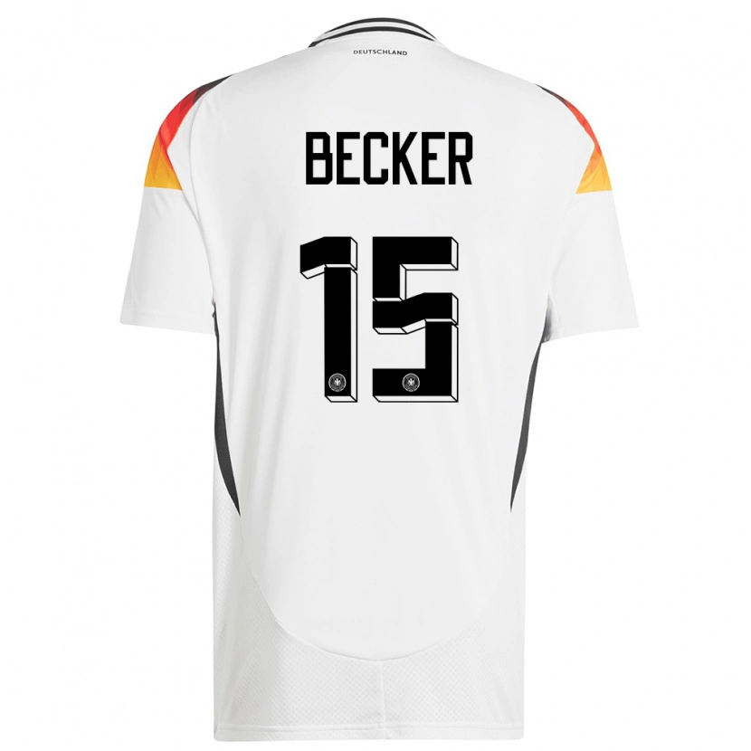 DanxenメンズドイツJesper Becker#15白ホームシャツ24-26ジャージーユニフォーム