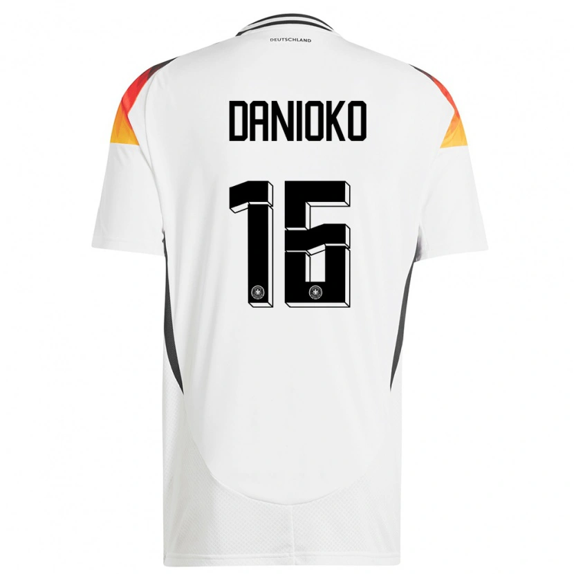 DanxenメンズドイツLeeron Danioko#16白ホームシャツ24-26ジャージーユニフォーム