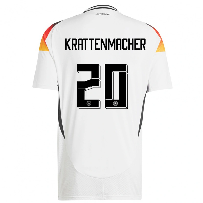 DanxenメンズドイツMaurice Krattenmacher#20白ホームシャツ24-26ジャージーユニフォーム