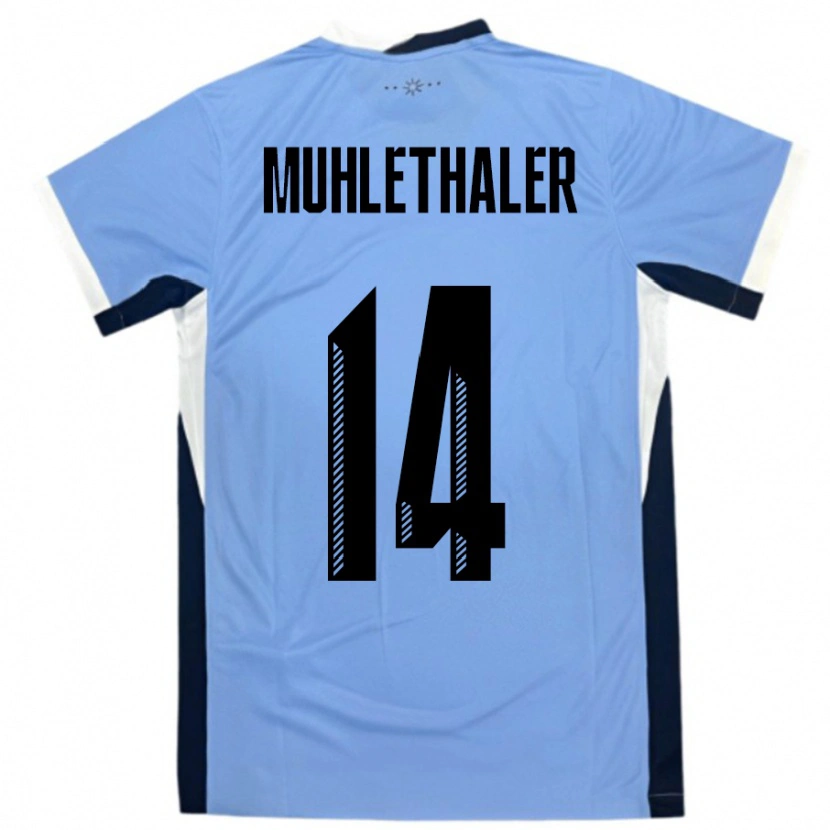 DanxenメンズウルグアイStiven Muhlethaler#14白黒ホームシャツ24-26ジャージーユニフォーム