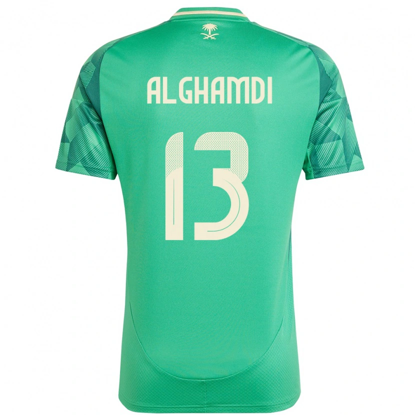 DanxenメンズサウジアラビアHazzaa Alghamdi#13緑ホームシャツ24-26ジャージーユニフォーム