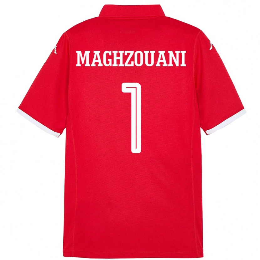 DanxenメンズチュニジアWassim Maghzouani#1赤ホームシャツ24-26ジャージーユニフォーム