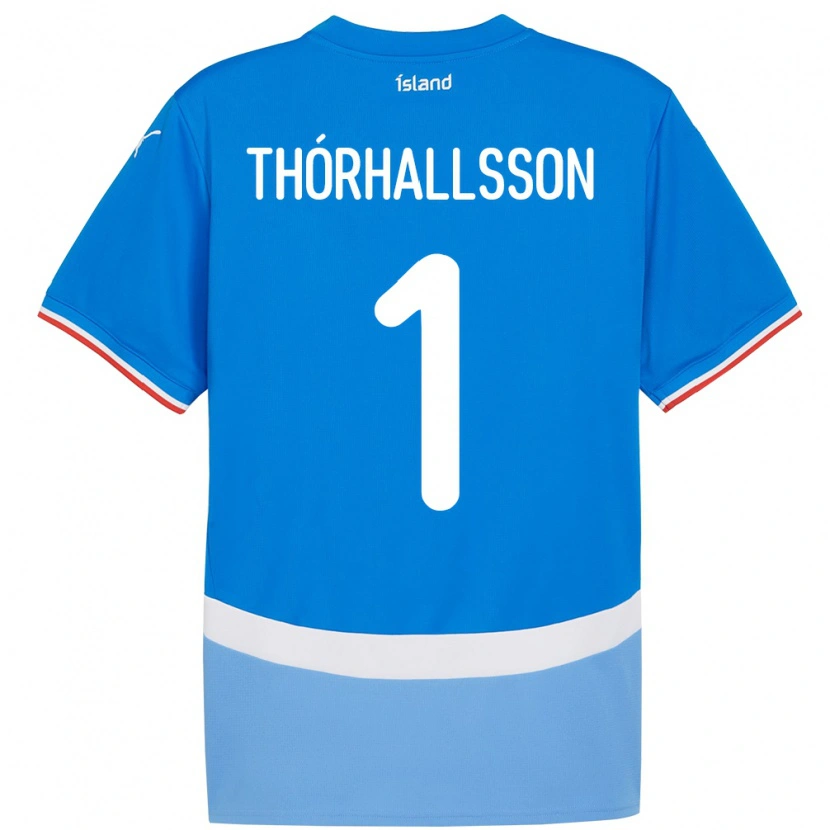 DanxenメンズアイスランドÍvar Arnbro Thórhallsson#1青ホームシャツ24-26ジャージーユニフォーム