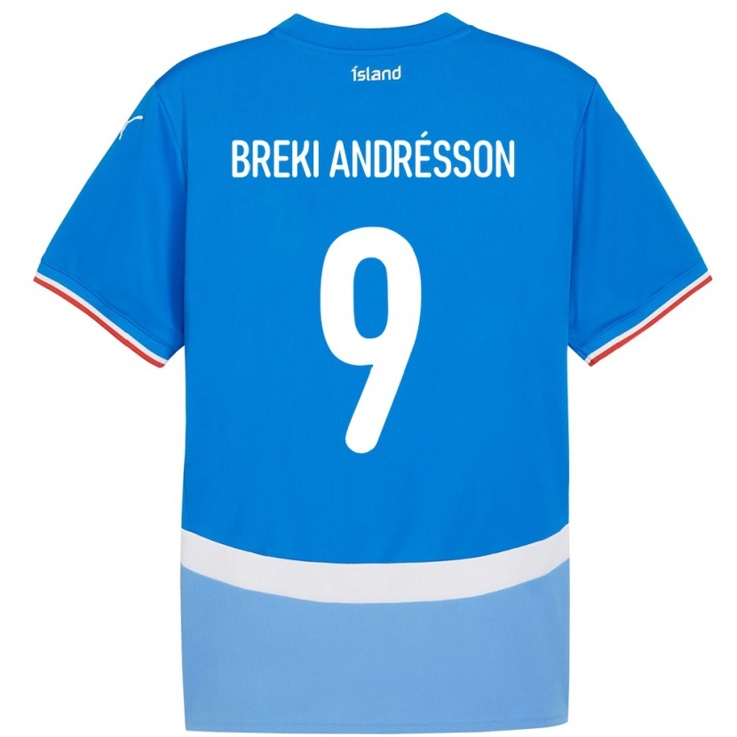 DanxenメンズアイスランドBenoný Breki Andrésson#9青ホームシャツ24-26ジャージーユニフォーム