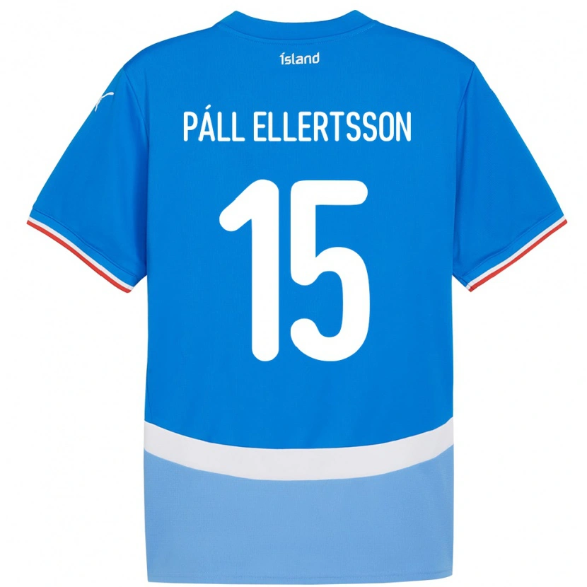 DanxenメンズアイスランドMarkús Páll Ellertsson#15青ホームシャツ24-26ジャージーユニフォーム