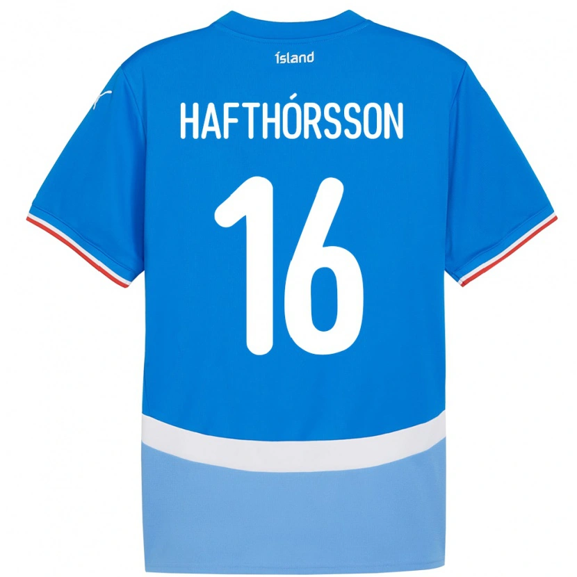 DanxenメンズアイスランドGestur Alexander Hafthórsson#16青ホームシャツ24-26ジャージーユニフォーム