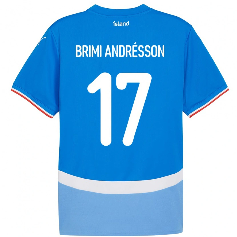 DanxenメンズアイスランドBjörgvin Brimi Andrésson#17青ホームシャツ24-26ジャージーユニフォーム