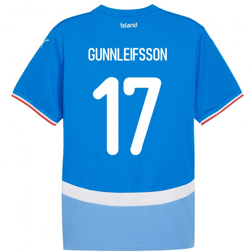 DanxenメンズアイスランドGunnleifur Orri Gunnleifsson#17青ホームシャツ24-26ジャージーユニフォーム