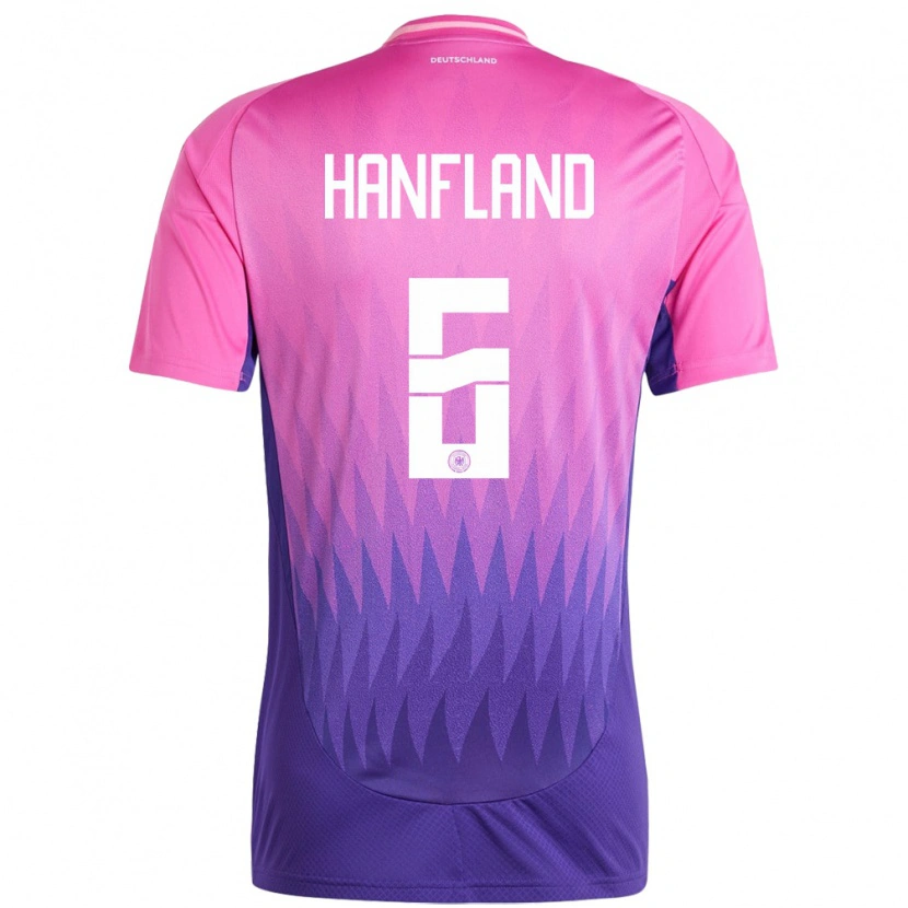 DanxenメンズドイツPaul Hanfland#6ピンクパープルアウェイシャツ24-26ジャージーユニフォーム