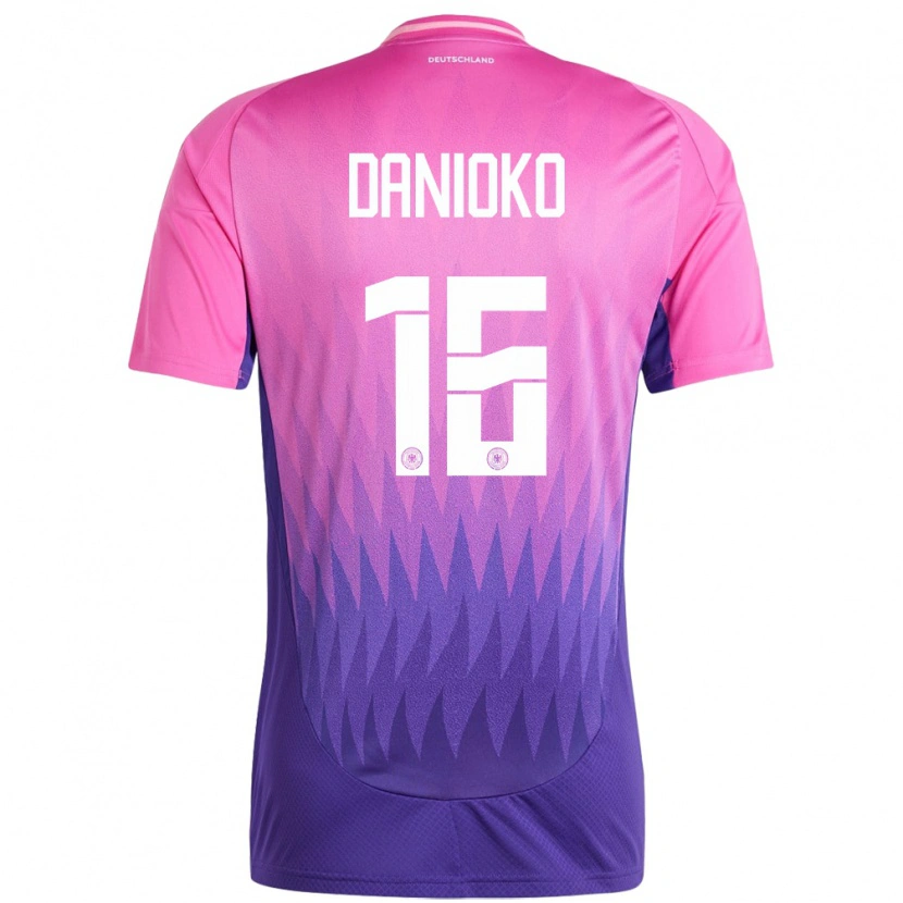 DanxenメンズドイツLeeron Danioko#16ピンクパープルアウェイシャツ24-26ジャージーユニフォーム