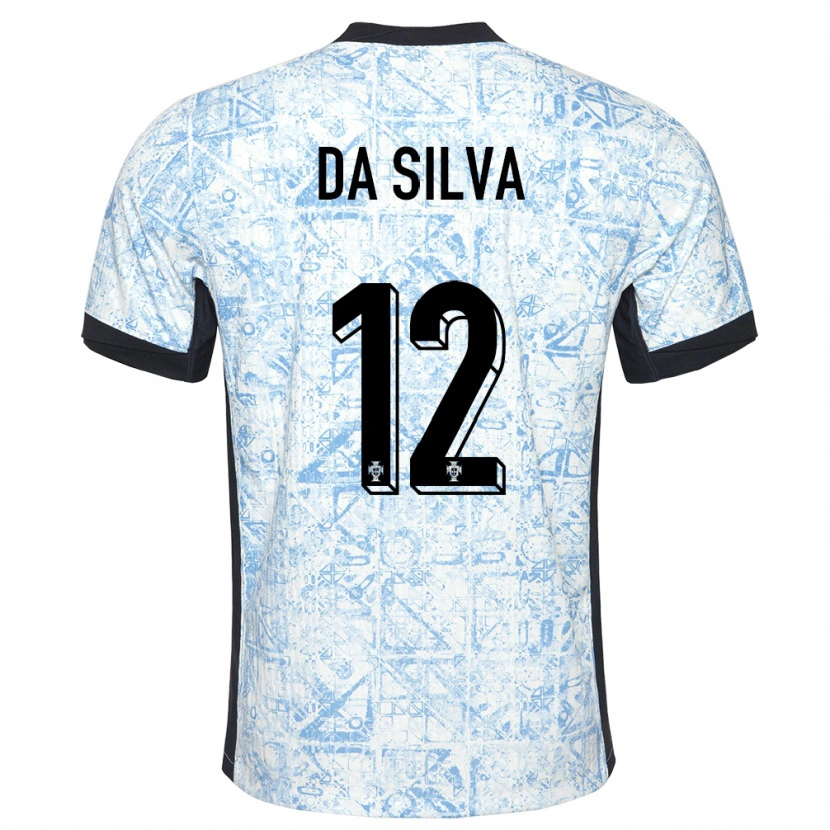 DanxenメンズポルトガルRodrigo Da Silva#12クリームブルーアウェイシャツ24-26ジャージーユニフォーム