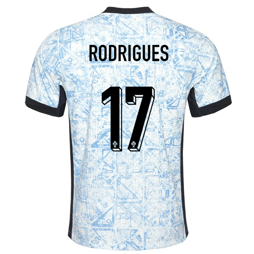 DanxenメンズポルトガルTiago Rodrigues#17クリームブルーアウェイシャツ24-26ジャージーユニフォーム