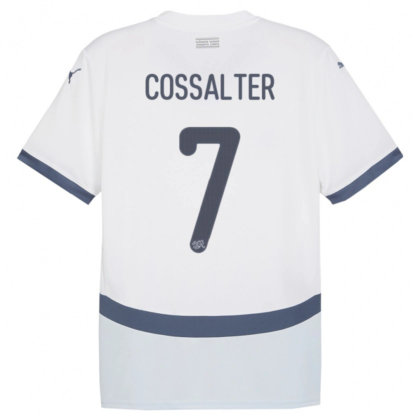 DanxenメンズスイスIvan Cossalter#7白アウェイシャツ24-26ジャージーユニフォーム