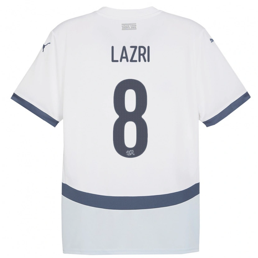 DanxenメンズスイスNico Lazri#8白アウェイシャツ24-26ジャージーユニフォーム