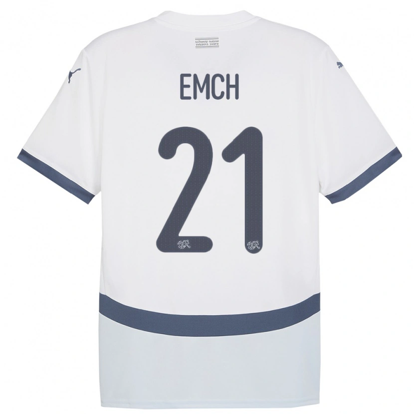 DanxenメンズスイスCyrill Emch#21白アウェイシャツ24-26ジャージーユニフォーム