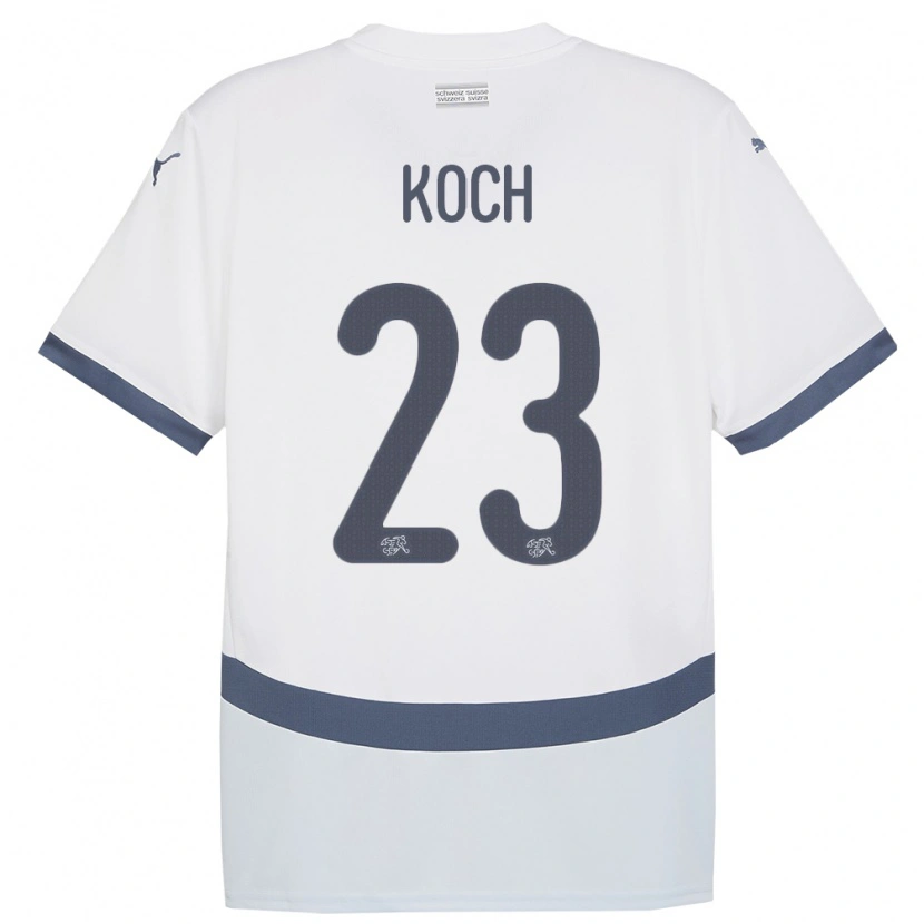 DanxenメンズスイスCédric Koch#23白アウェイシャツ24-26ジャージーユニフォーム