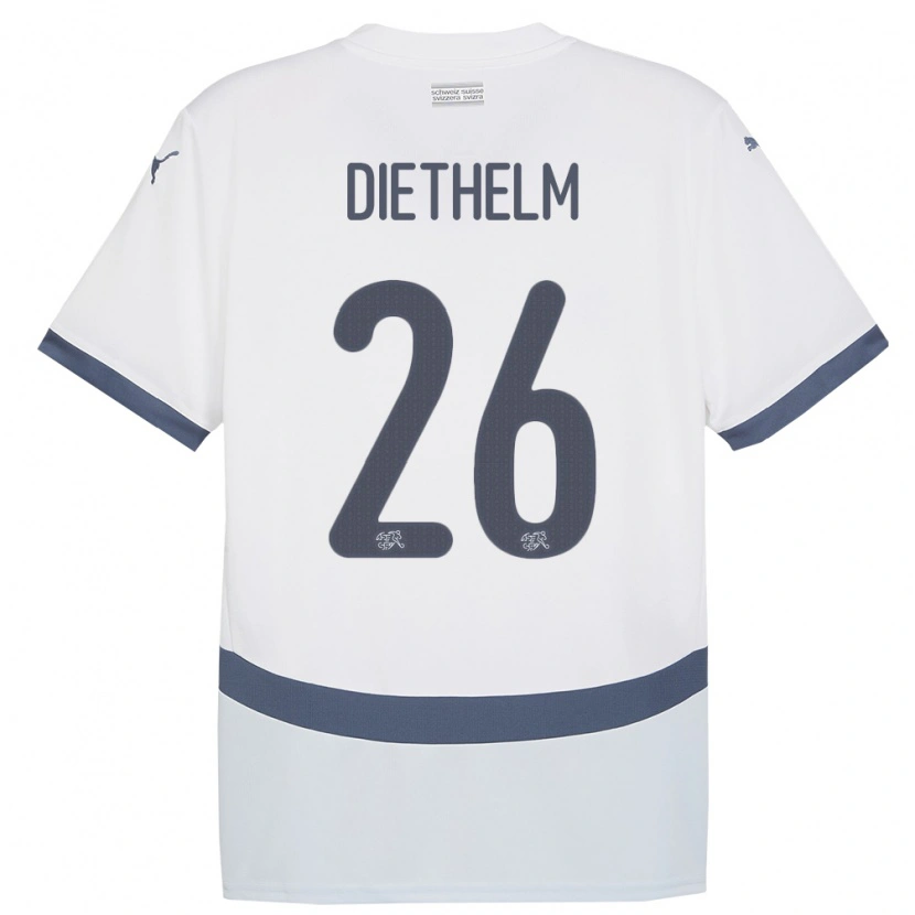 DanxenメンズスイスThierry Diethelm#26白アウェイシャツ24-26ジャージーユニフォーム