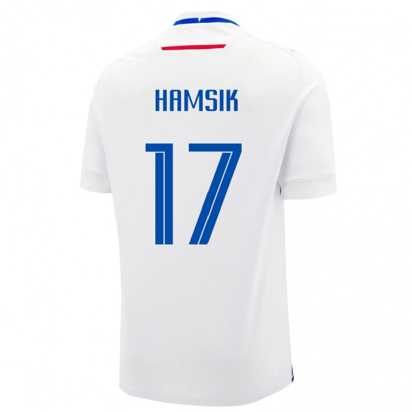 DanxenメンズスロバキアChristian Hamsik#17ホワイトアウェイシャツ24-26ジャージーユニフォーム