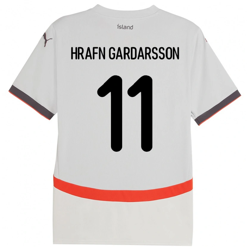 DanxenメンズアイスランドBjarki Hrafn Gardarsson#11ホワイトアウェイシャツ24-26ジャージーユニフォーム