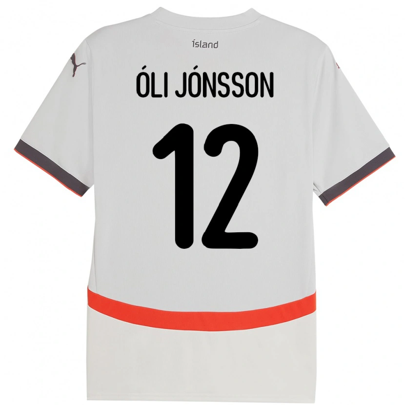 DanxenメンズアイスランドHaukur Óli Jónsson#12ホワイトアウェイシャツ24-26ジャージーユニフォーム