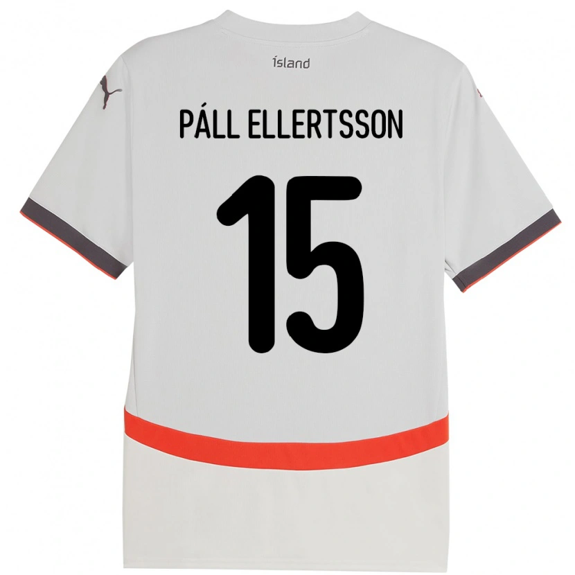 DanxenメンズアイスランドMarkús Páll Ellertsson#15ホワイトアウェイシャツ24-26ジャージーユニフォーム