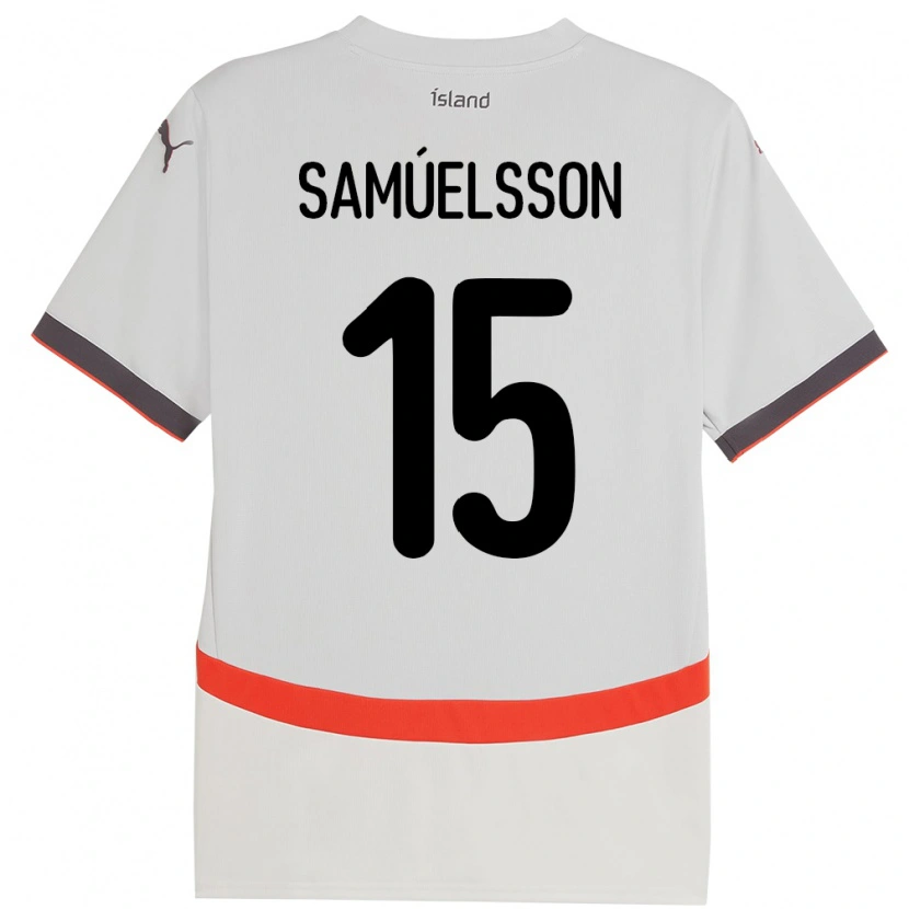 DanxenメンズアイスランドBirkir Hrafn Samúelsson#15ホワイトアウェイシャツ24-26ジャージーユニフォーム