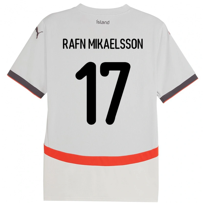 DanxenメンズアイスランドHilmir Rafn Mikaelsson#17ホワイトアウェイシャツ24-26ジャージーユニフォーム