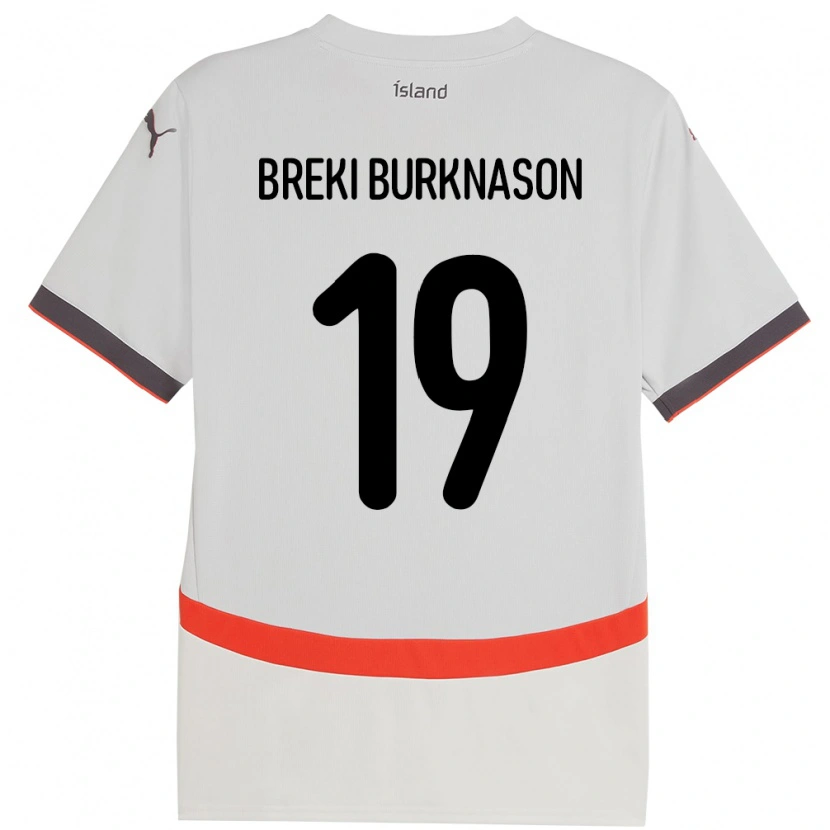 DanxenメンズアイスランドBirnir Breki Burknason#19ホワイトアウェイシャツ24-26ジャージーユニフォーム