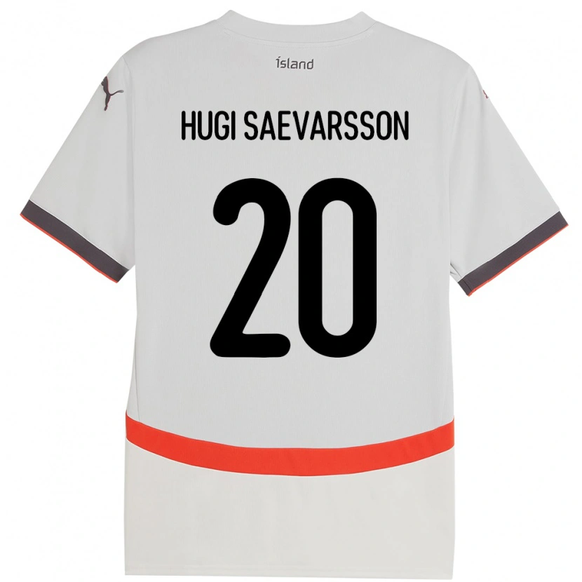 DanxenメンズアイスランドRóbert Hugi Saevarsson#20ホワイトアウェイシャツ24-26ジャージーユニフォーム