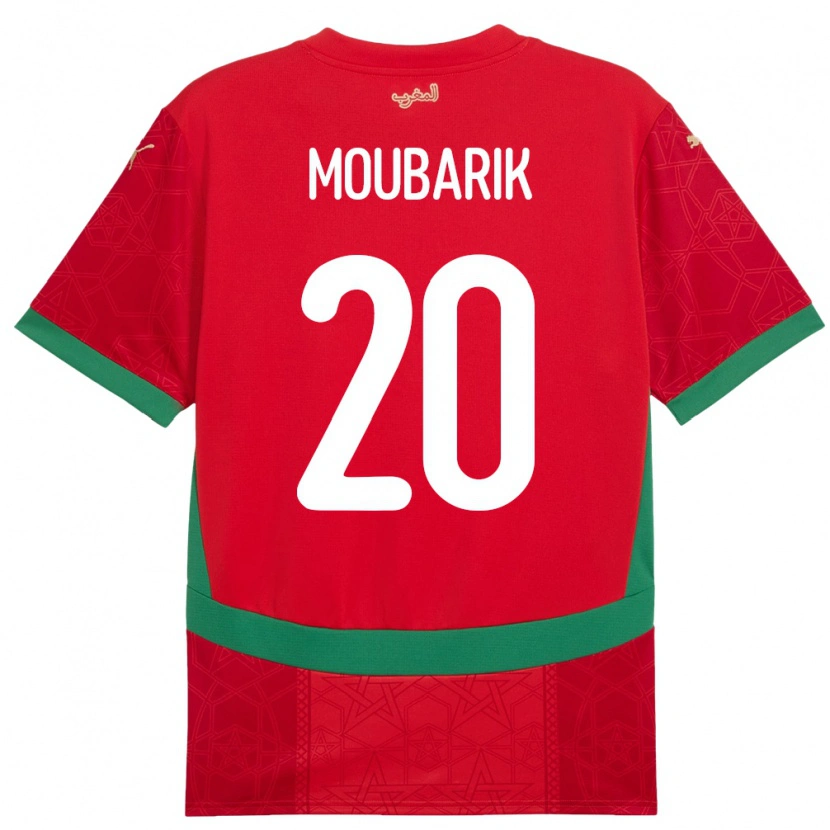 DanxenレディースモロッコMehdi Moubarik#20赤ホームシャツ24-26ジャージーユニフォーム