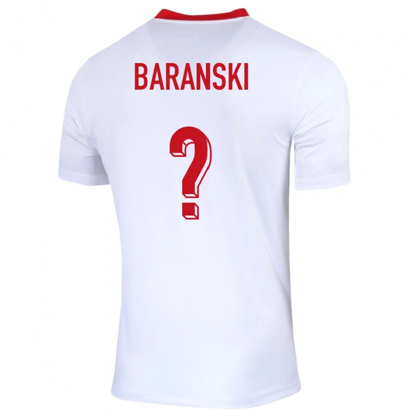 DanxenレディースポーランドKacper Baranski#0白ホームシャツ24-26ジャージーユニフォーム