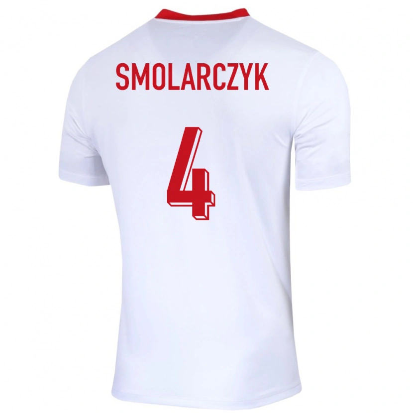 DanxenレディースポーランドBartlomiej Smolarczyk#4白ホームシャツ24-26ジャージーユニフォーム