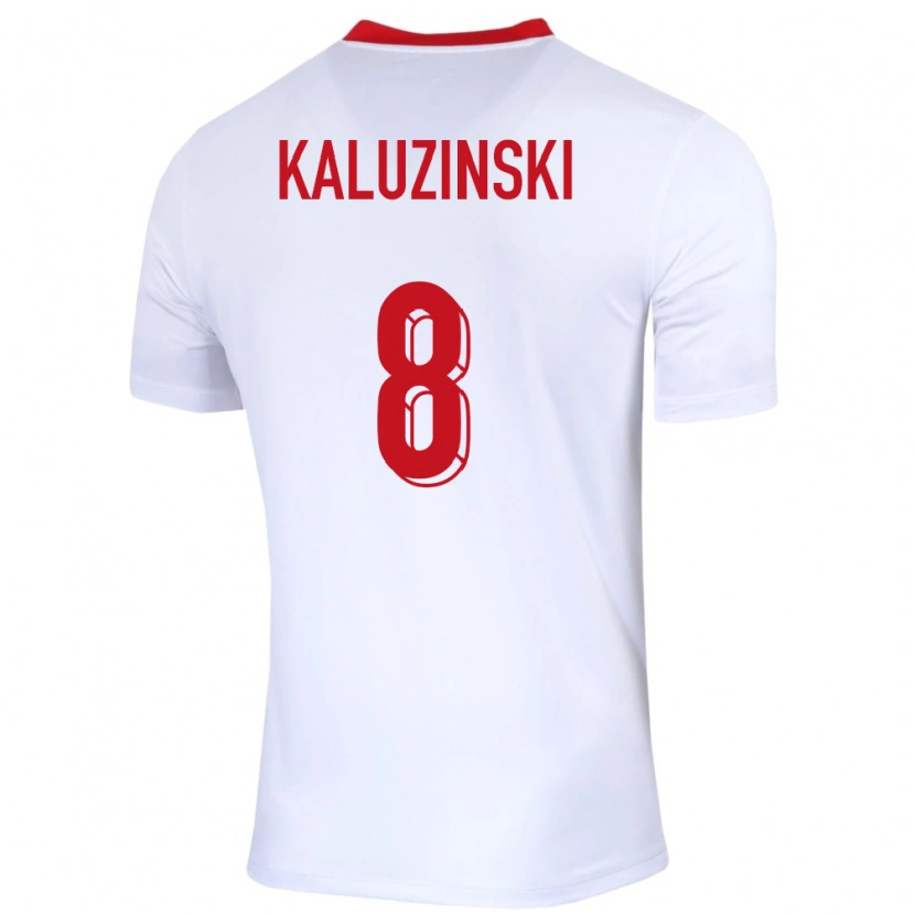 DanxenレディースポーランドJakub Kaluzinski#8白ホームシャツ24-26ジャージーユニフォーム