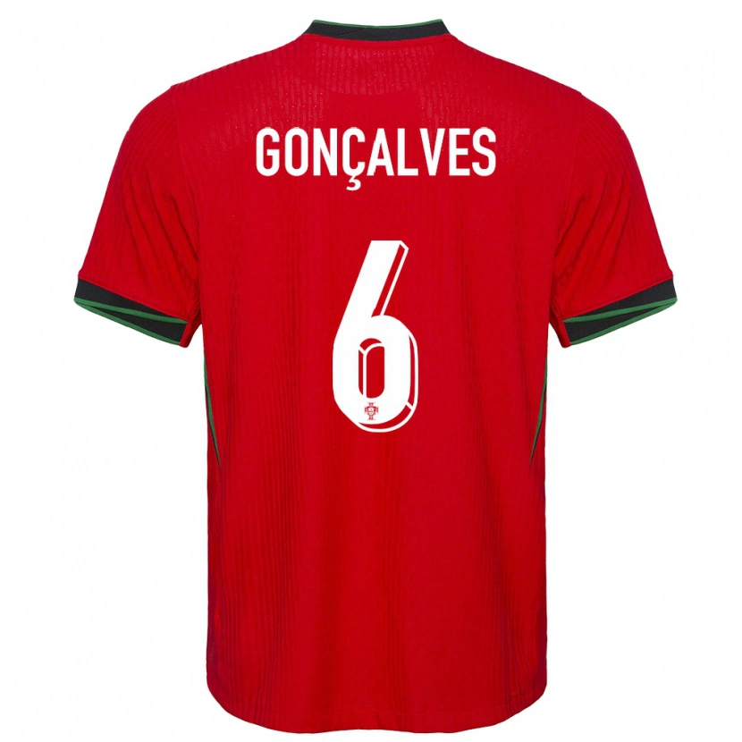 DanxenレディースポルトガルRodrigo Gonçalves#6赤ホームシャツ24-26ジャージーユニフォーム