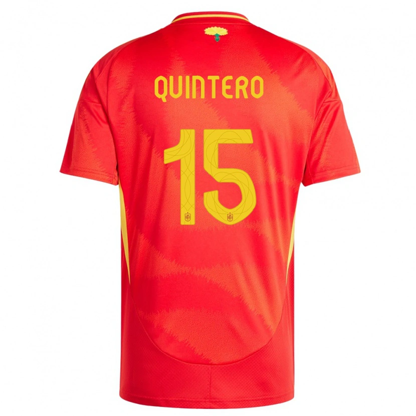 DanxenレディーススペインIker Quintero#15赤ホームシャツ24-26ジャージーユニフォーム