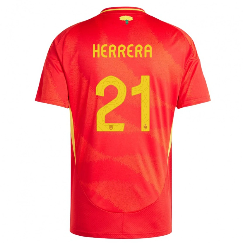 DanxenレディーススペインIker Herrera#21赤ホームシャツ24-26ジャージーユニフォーム