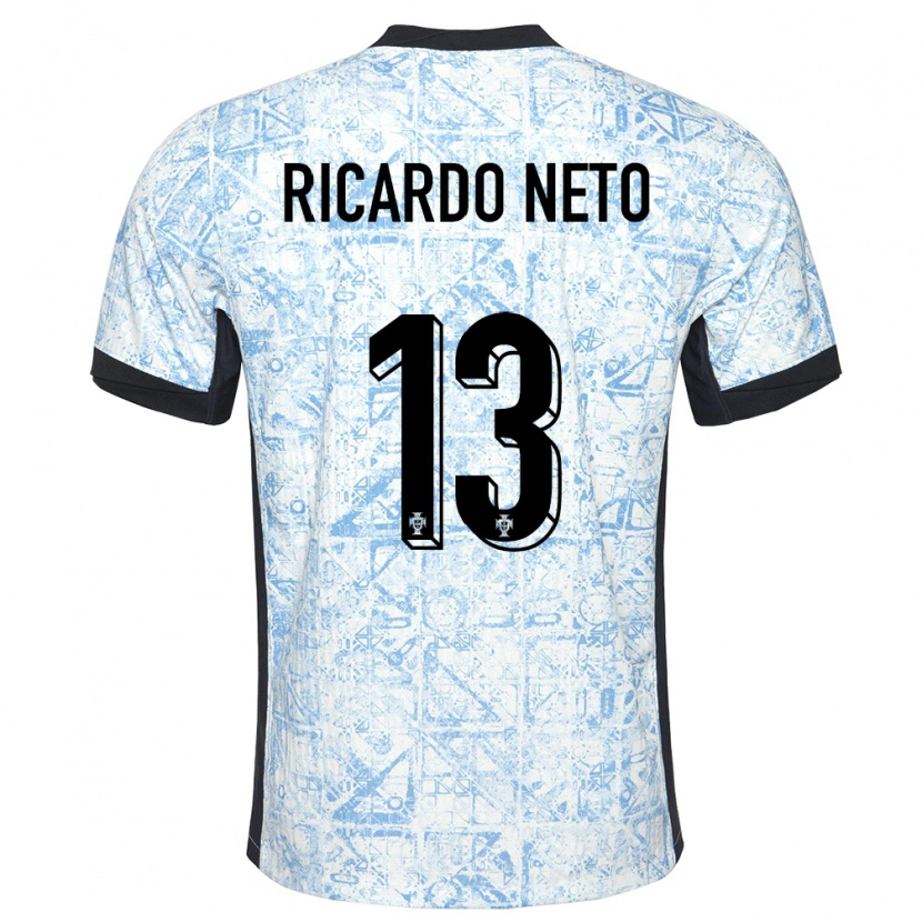 DanxenレディースポルトガルRicardo Neto#13クリームブルーアウェイシャツ24-26ジャージーユニフォーム