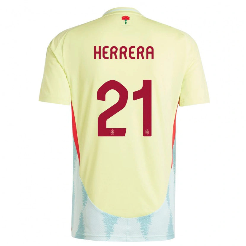 DanxenレディーススペインIker Herrera#21黄アウェイシャツ24-26ジャージーユニフォーム