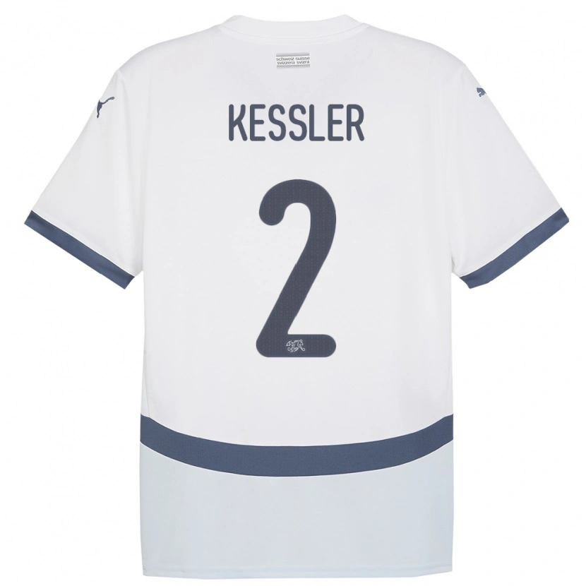 DanxenレディーススイスRyan Kessler#2白アウェイシャツ24-26ジャージーユニフォーム