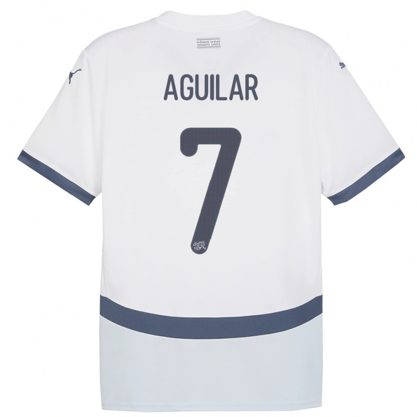 DanxenレディーススイスEnrique Aguilar#7白アウェイシャツ24-26ジャージーユニフォーム