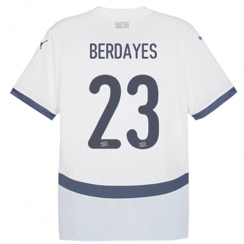 DanxenレディーススイスThéo Berdayes#23白アウェイシャツ24-26ジャージーユニフォーム